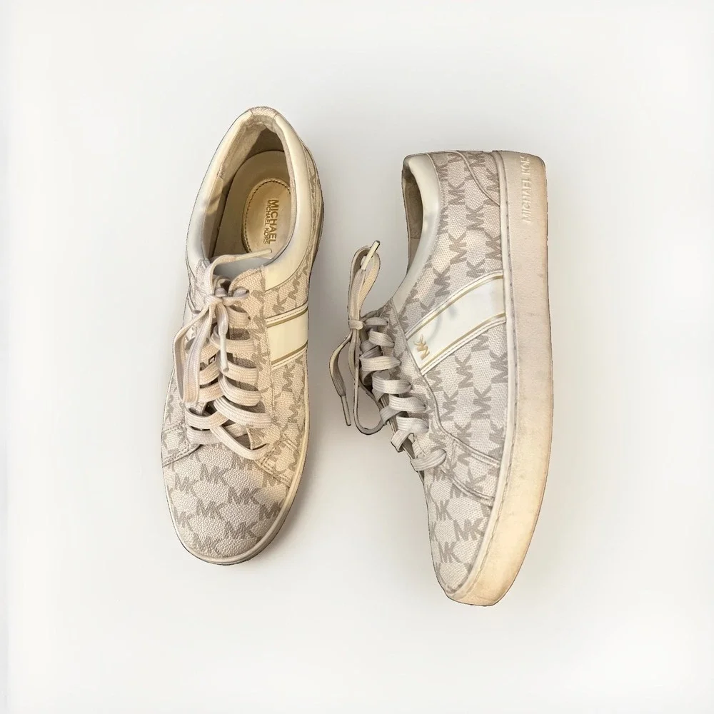 Michael Kors Women's Juno Stripe Lace Up Sneakers Size 10M